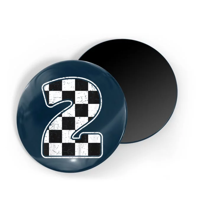 Birthday Boy 2 Two Race Car 2nd Birthday Racing Car Flag Magnet