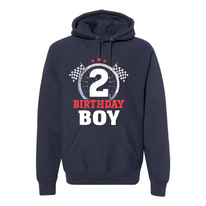 Birthday Boy 2 Two Race Car 2nd Birthday Racing Car Driver Premium Hoodie