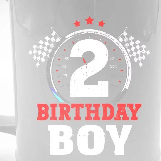 Birthday Boy 2 Two Race Car 2nd Birthday Racing Car Driver Front & Back Beer Stein