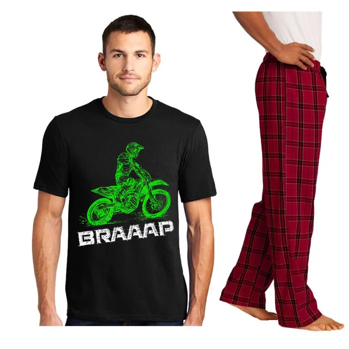 Brap Braap 2Stroke Send It Motocross Dirt Bike Green ET3 Pajama Set