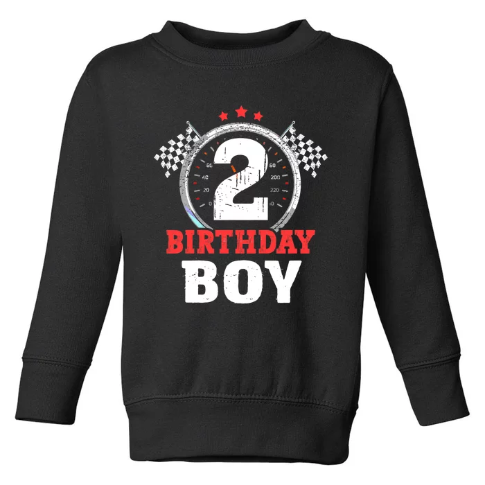 Birthday Boy 2 Two Race Car 2nd Birthday Racing Car Driver Toddler Sweatshirt