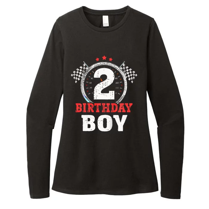 Birthday Boy 2 Two Race Car 2nd Birthday Racing Car Driver Womens CVC Long Sleeve Shirt