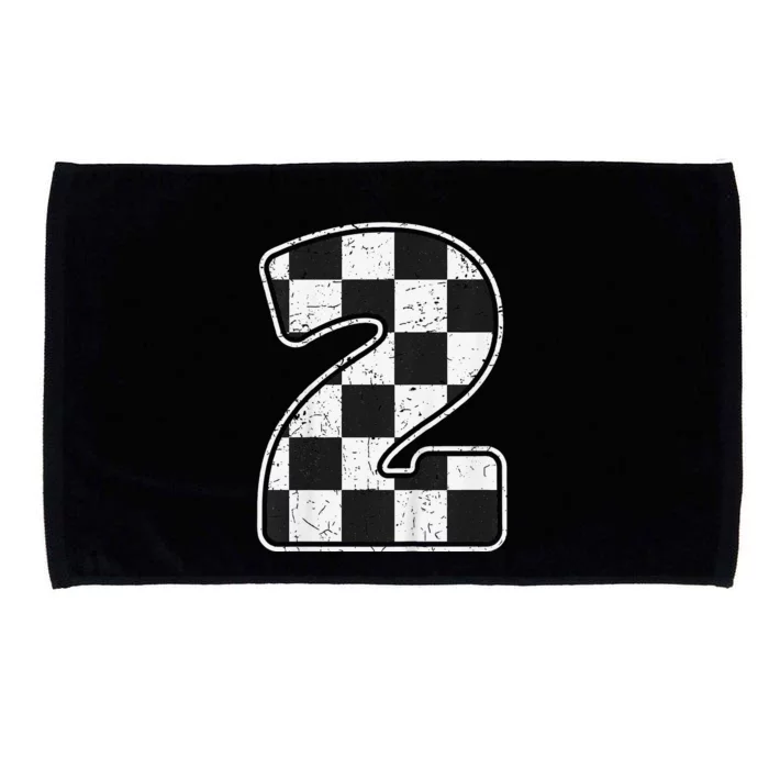 Birthday Boy 2 Two Race Car 2nd Birthday Racing Car Flag Microfiber Hand Towel