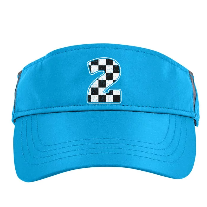 Birthday Boy 2 Two Race Car 2nd Birthday Racing Car Flag Adult Drive Performance Visor