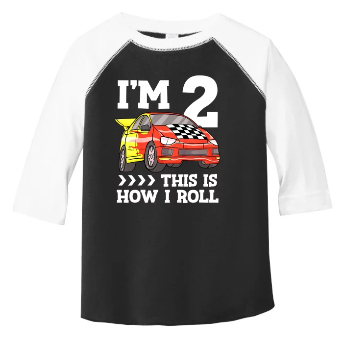 Birthday Boy 2 Two Race Car 2nd Birthday Racing Car Toddler Fine Jersey T-Shirt