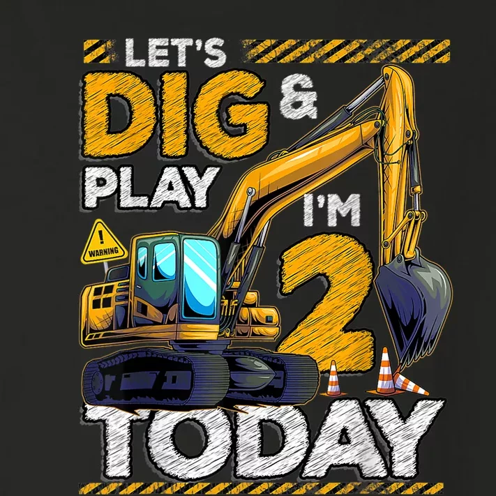 Birthday Boy 2 Construction 2nd Birthday Excavator Birthday Toddler Long Sleeve Shirt