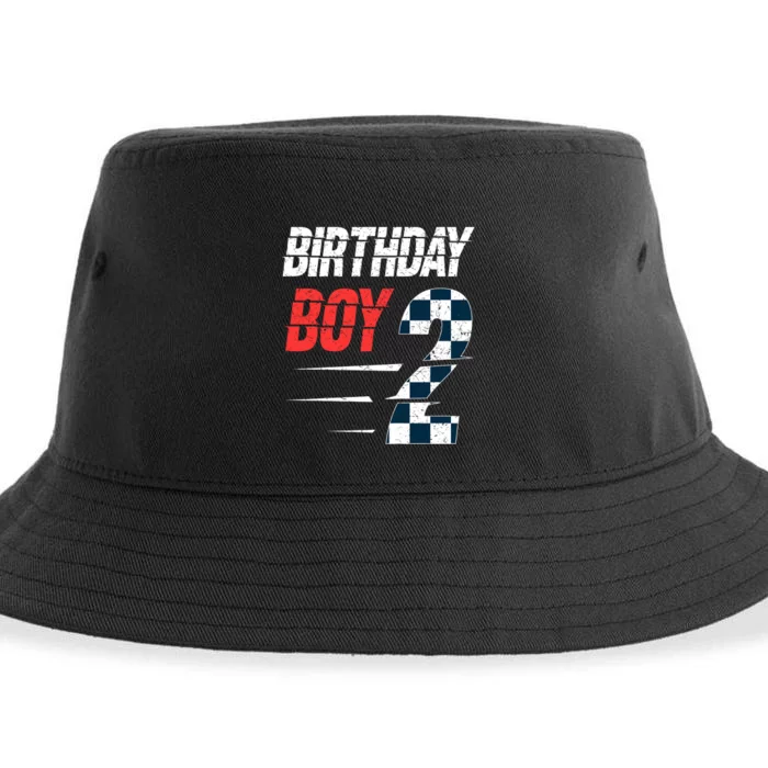 Birthday Boy 2 Two Race Car 2nd Birthday Racing Car Driver Sustainable Bucket Hat