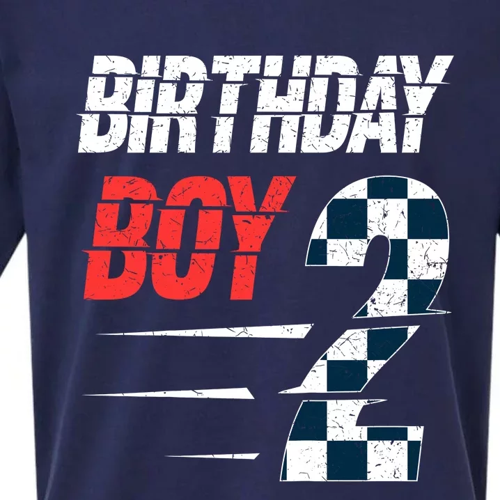 Birthday Boy 2 Two Race Car 2nd Birthday Racing Car Driver Sueded Cloud Jersey T-Shirt