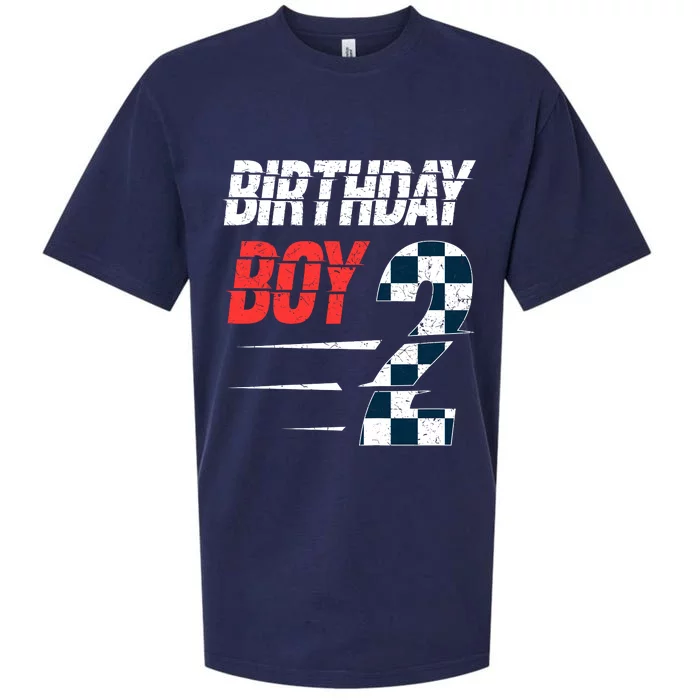 Birthday Boy 2 Two Race Car 2nd Birthday Racing Car Driver Sueded Cloud Jersey T-Shirt