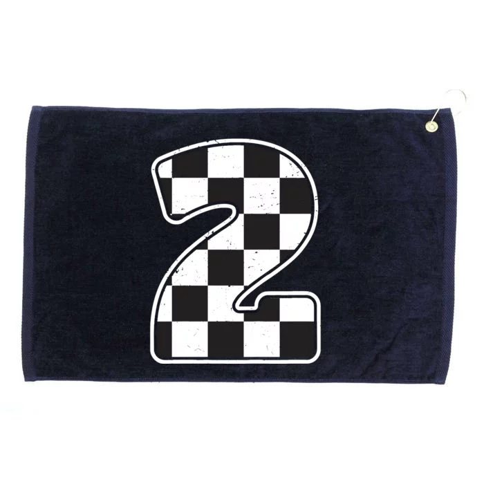 Birthday Boy 2 Two Race Car 2nd Birthday Racing Car Flag Grommeted Golf Towel