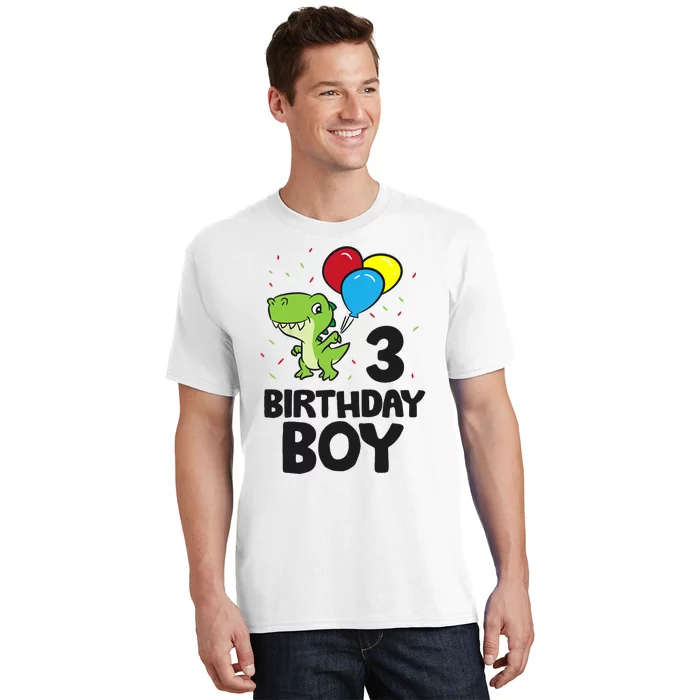 Birthday Boy 3rd Birthday Dinosaur T-Shirt