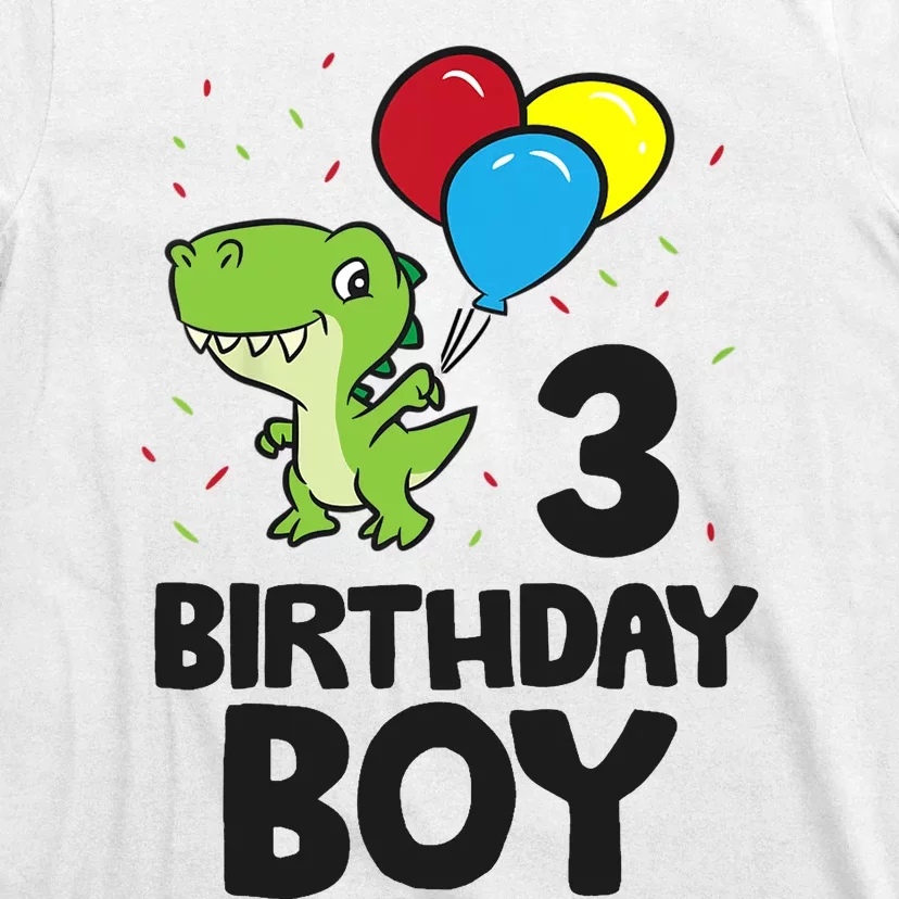 Birthday Boy 3rd Birthday Dinosaur T-Shirt