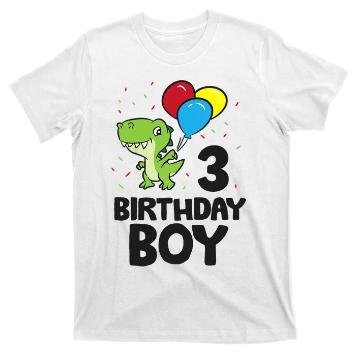 Birthday Boy 3rd Birthday Dinosaur T-Shirt