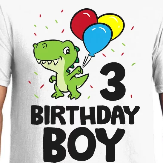 Birthday Boy 3rd Birthday Dinosaur Pajama Set