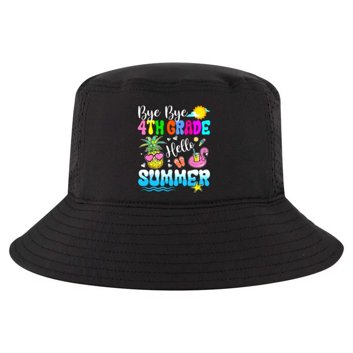 Bye Bye 4th Grade Hello Summer Graduation Teacher Student Cool Comfort Performance Bucket Hat