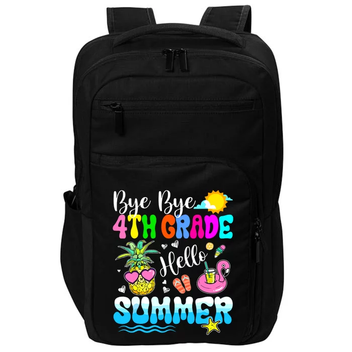 Bye Bye 4th Grade Hello Summer Graduation Teacher Student Impact Tech Backpack