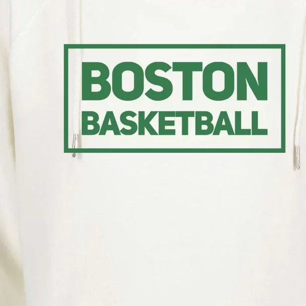 Boston Basketball Womens Funnel Neck Pullover Hood