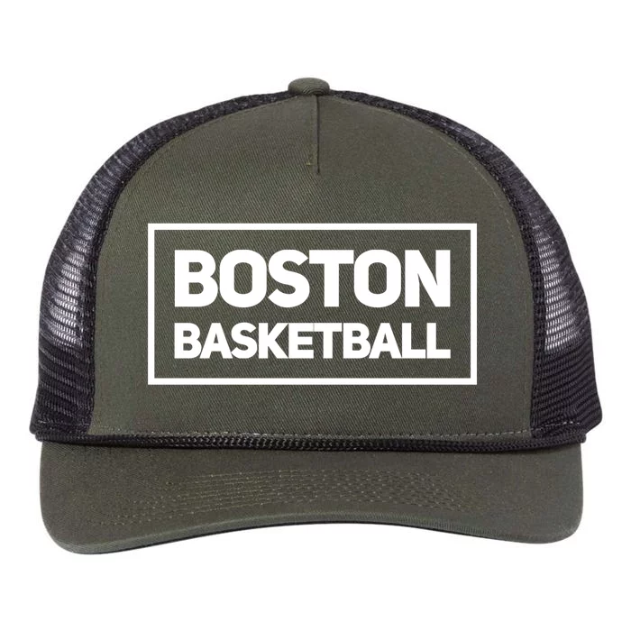 Boston Basketball Retro Rope Trucker Hat Cap