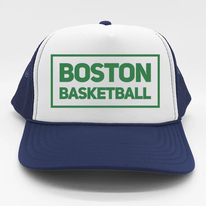 Boston Basketball Trucker Hat