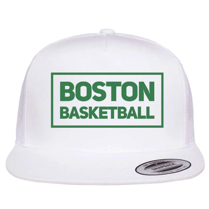 Boston Basketball Flat Bill Trucker Hat