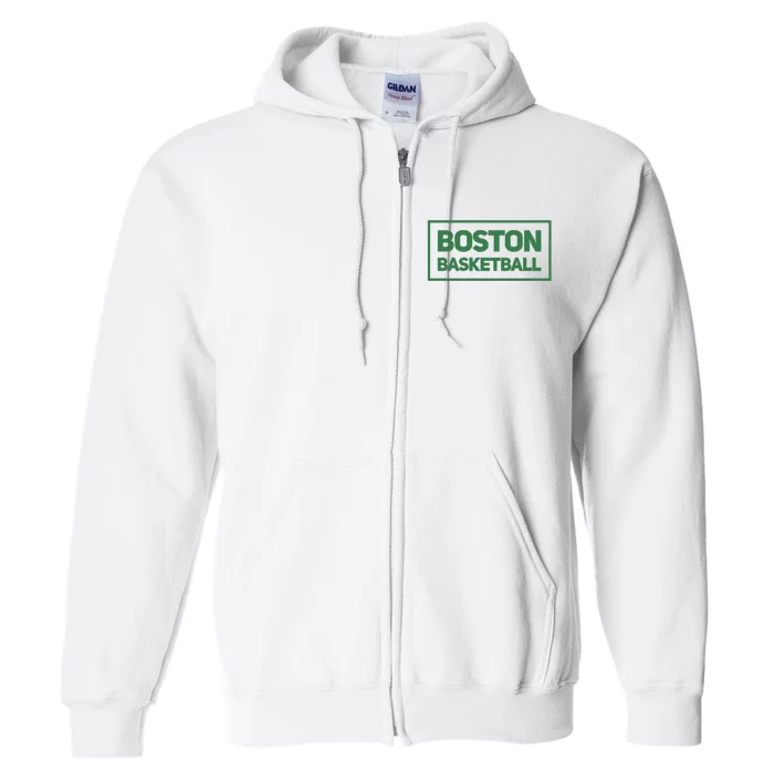 Boston Basketball Full Zip Hoodie