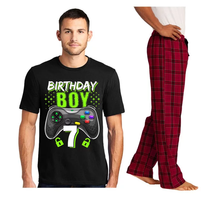 Birthday Boy 7 Video Game Controller Gamer 7th Birthday Gift TShirt Pajama Set