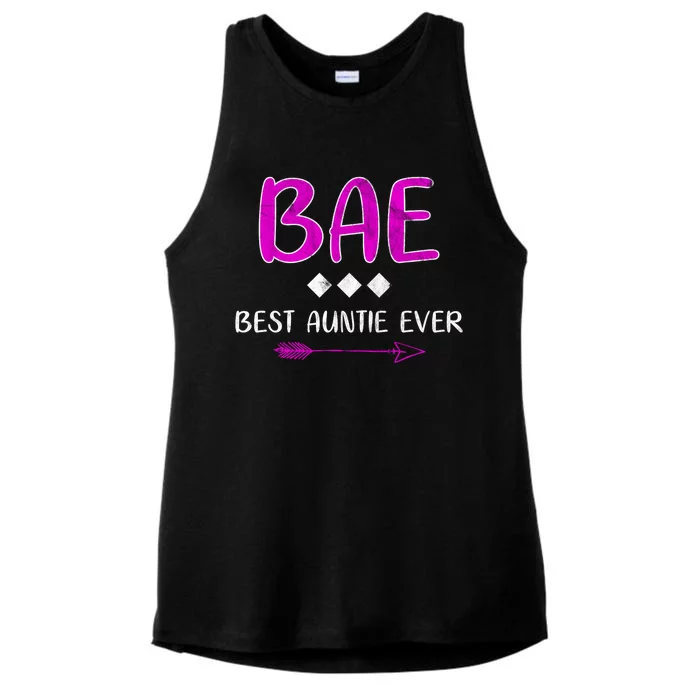 Bae Best Auntie Ever Ladies Tri-Blend Wicking Tank