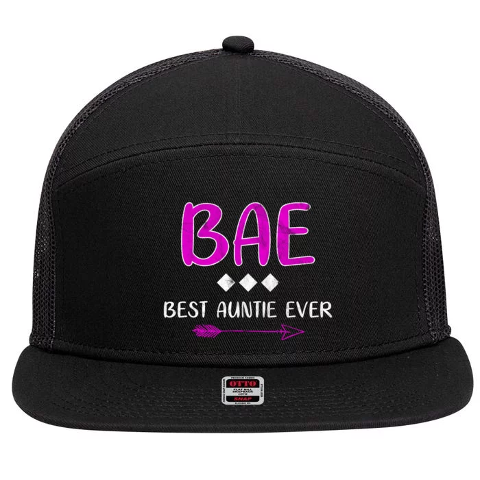 Bae Best Auntie Ever 7 Panel Mesh Trucker Snapback Hat