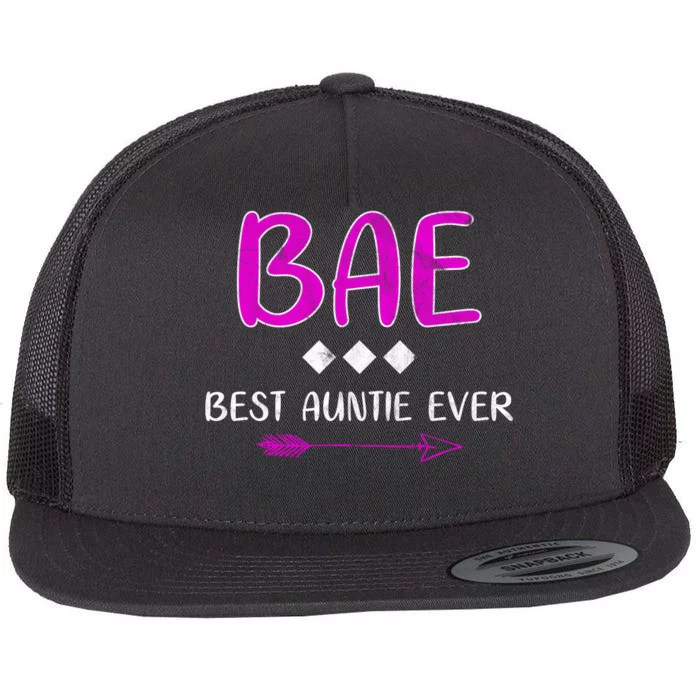 Bae Best Auntie Ever Flat Bill Trucker Hat