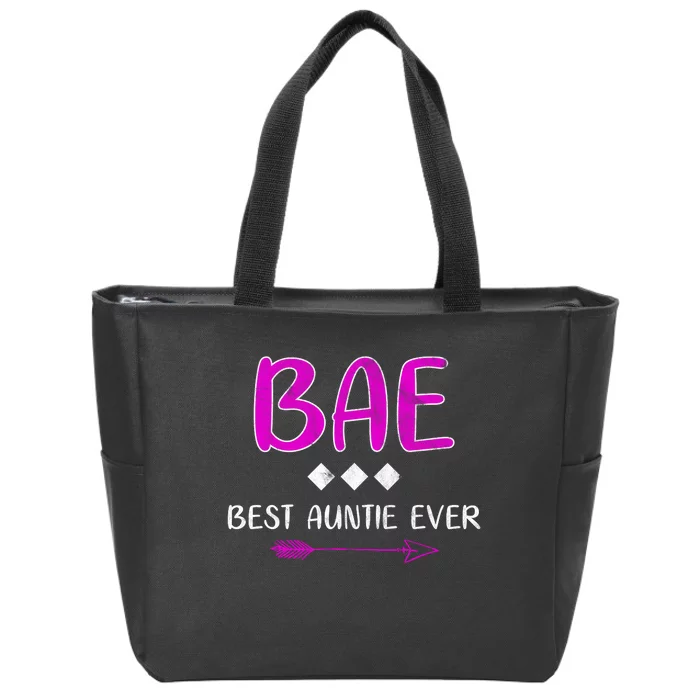 Bae Best Auntie Ever Zip Tote Bag