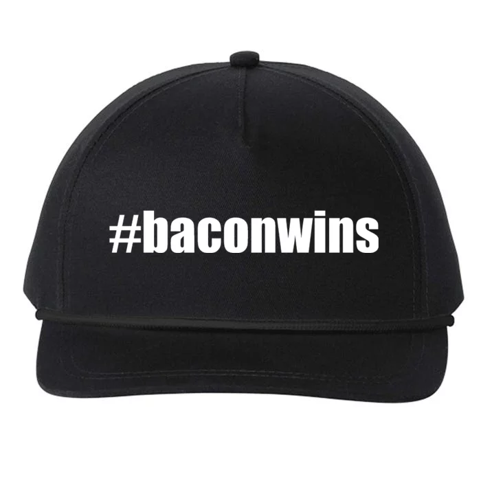 #Baconwins Snapback Five-Panel Rope Hat