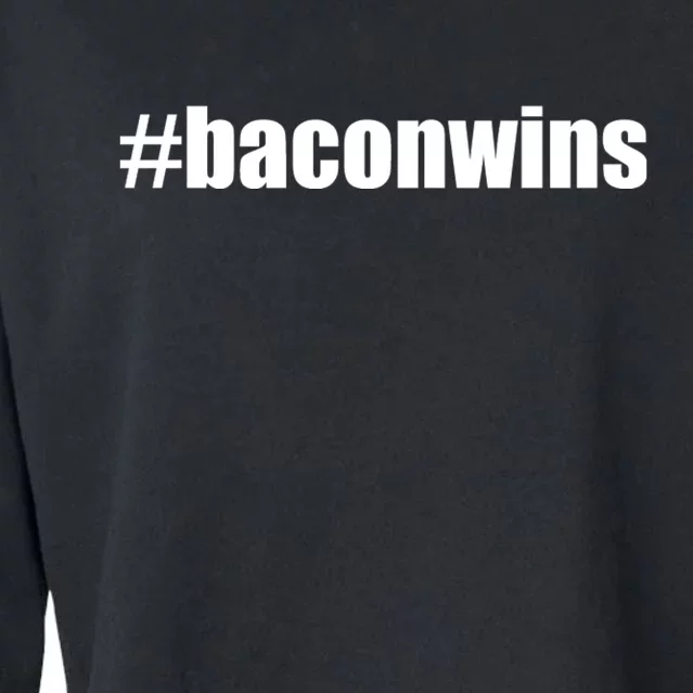 #Baconwins Cropped Pullover Crew