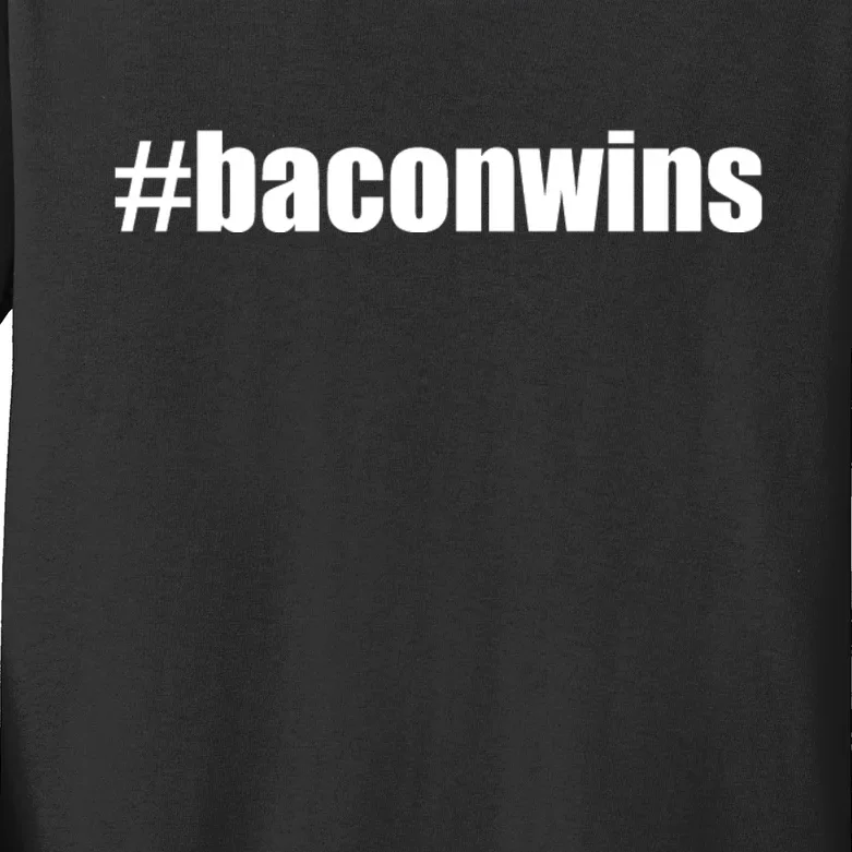 #Baconwins Kids Long Sleeve Shirt