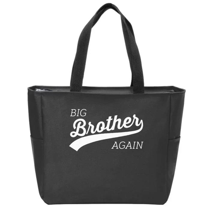 Big Brother Again Design With Arrow And Heart Zip Tote Bag