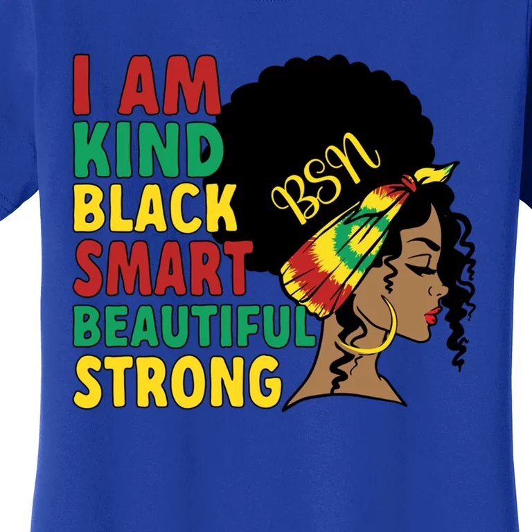 Black Bsn African American Bachelor Of Science In Nursing Meaningful Gift Women's T-Shirt