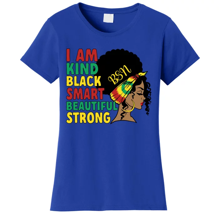 Black Bsn African American Bachelor Of Science In Nursing Meaningful Gift Women's T-Shirt