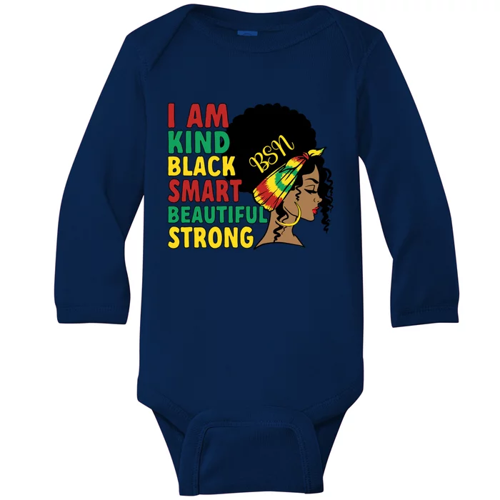 Black Bsn African American Bachelor Of Science In Nursing Meaningful Gift Baby Long Sleeve Bodysuit