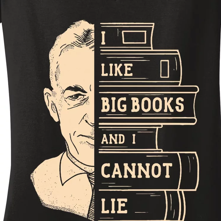 Big Books Addiction Recovery Bill W. Alcoholics Anonymous Women's V-Neck T-Shirt