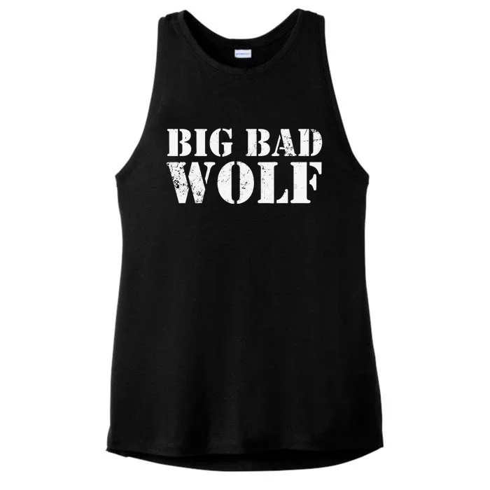 Big Bad And Wolf Funny Wolves Werewolf Cool Dog Gift Ladies Tri-Blend Wicking Tank