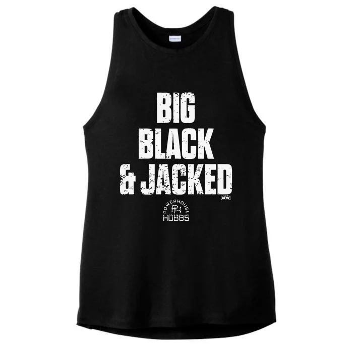 Big Black And Jacked Ladies Tri-Blend Wicking Tank