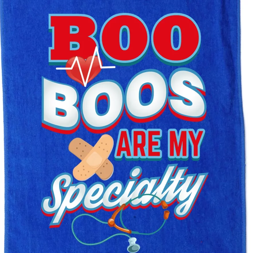 Boo Boos Are My Specialty School Pediatric Nurse Cute Gift Platinum Collection Golf Towel