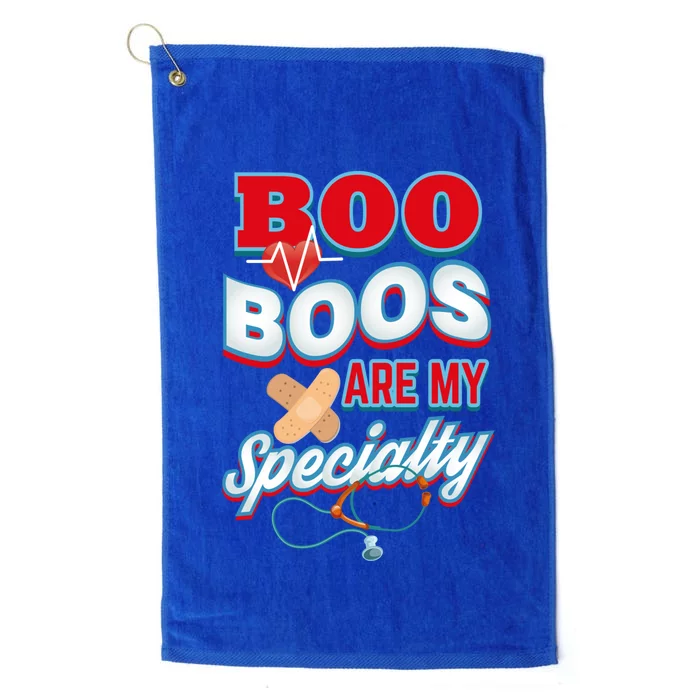 Boo Boos Are My Specialty School Pediatric Nurse Cute Gift Platinum Collection Golf Towel