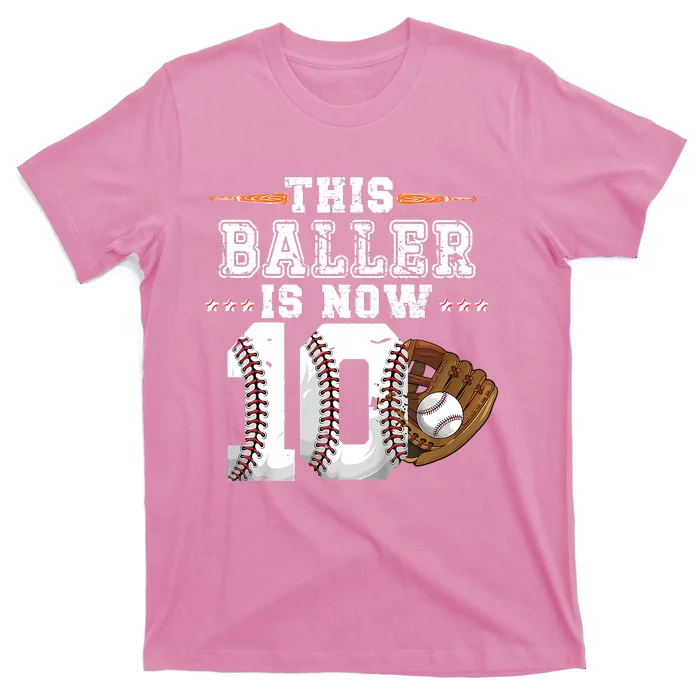 Baseball Birthday Age 10 Sports Themed Birthday T-Shirt