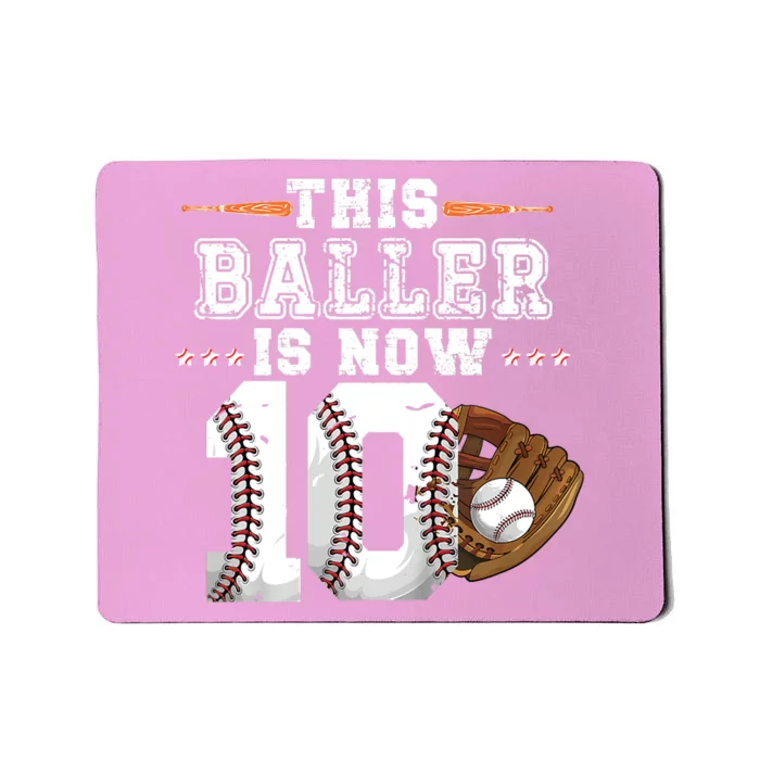 Baseball Birthday Age 10 Sports Themed Birthday Mousepad