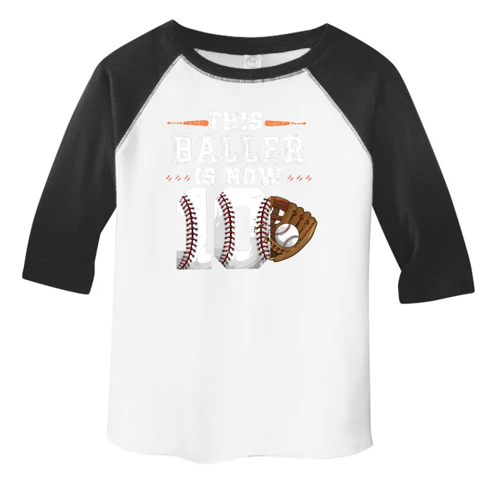 Baseball Birthday Age 10 Sports Themed Birthday Toddler Fine Jersey T-Shirt