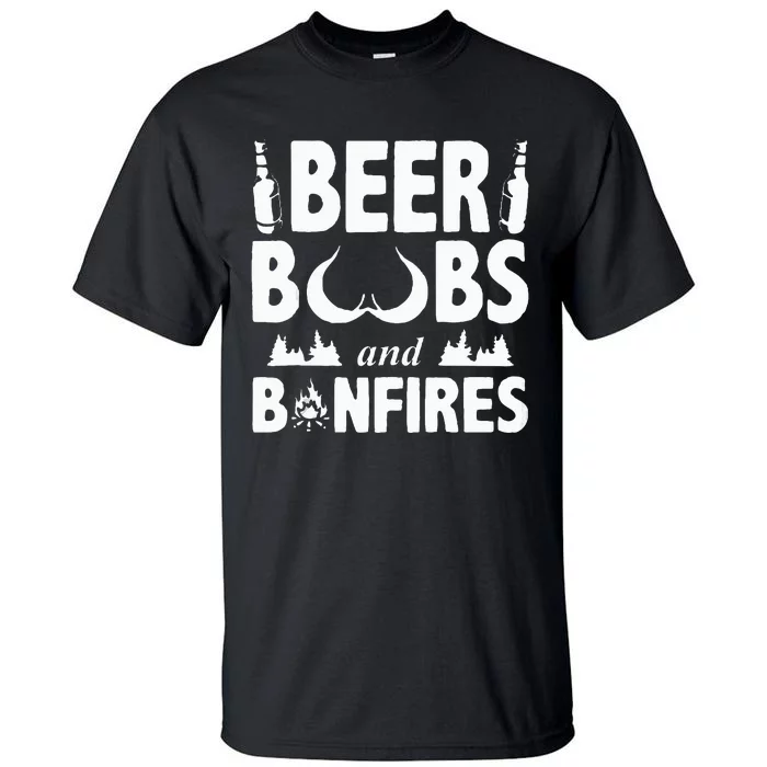 Beer Boobs And Bonfires Beer Dad Beer Tall T-Shirt