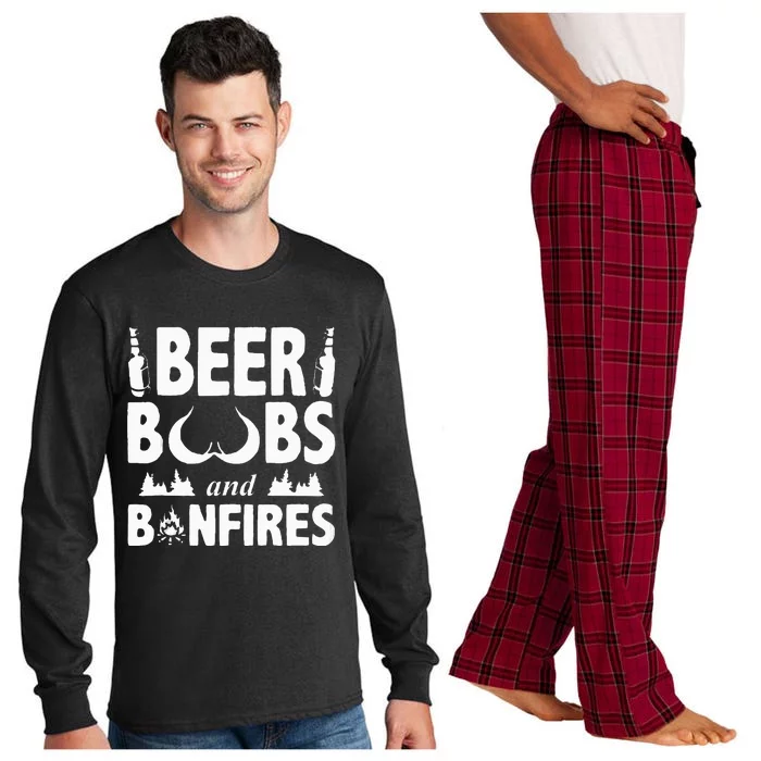 Beer Boobs And Bonfires Beer Dad Beer Long Sleeve Pajama Set