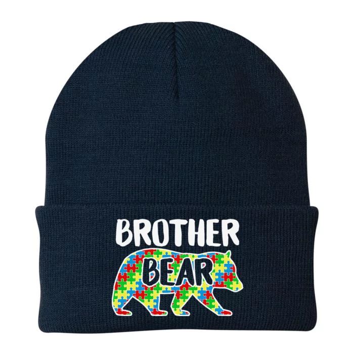 Brother Bear Autism Awareness Month Family Support Knit Cap Winter Beanie