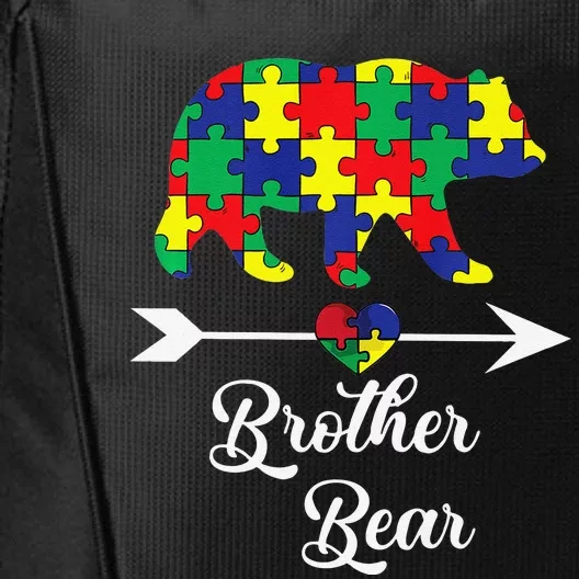 Brother Bear Autism Puzzle Awareness Bro Gifts Tee City Backpack