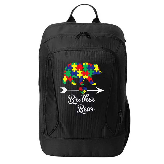 Brother Bear Autism Puzzle Awareness Bro Gifts Tee City Backpack